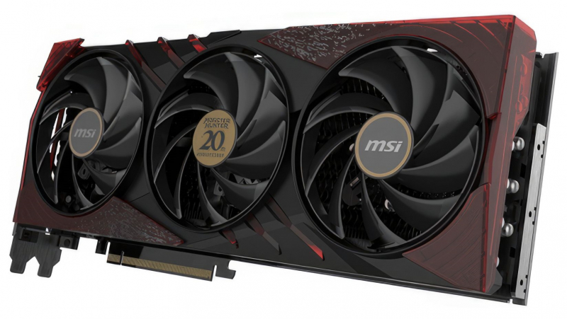 Close-up of the graphics card