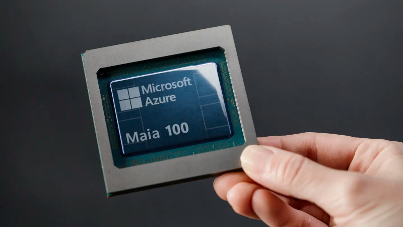 New Microsoft Azure Maia 100 AI processor (Image source: Microsoft)