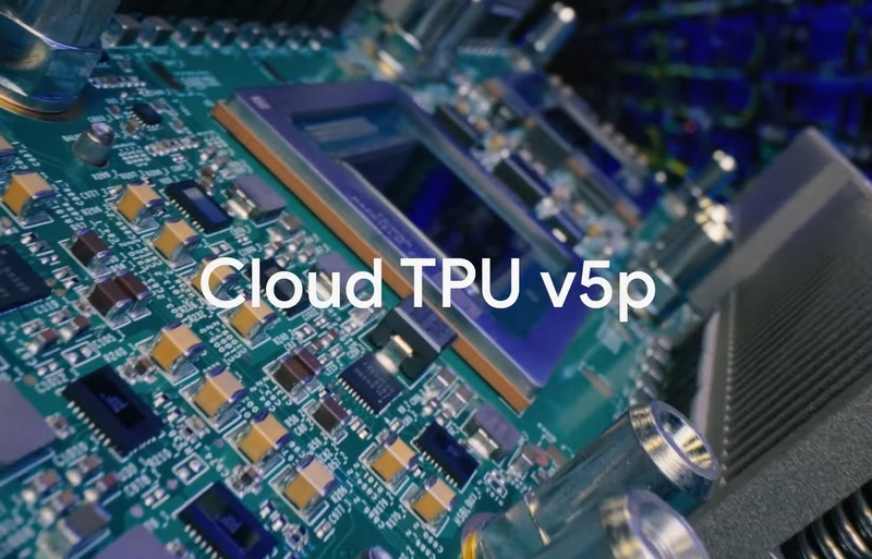 Image of Google Cloud TPU v5p AI accelerator