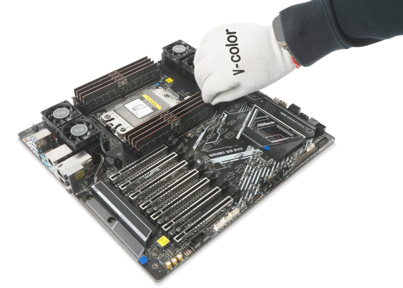 V-Color's OC R-DIMM Octo-Kit DDR5 memory kit tested on motherboards