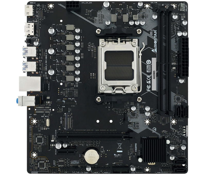 Detailed view of the new Biostar A620MS motherboard
