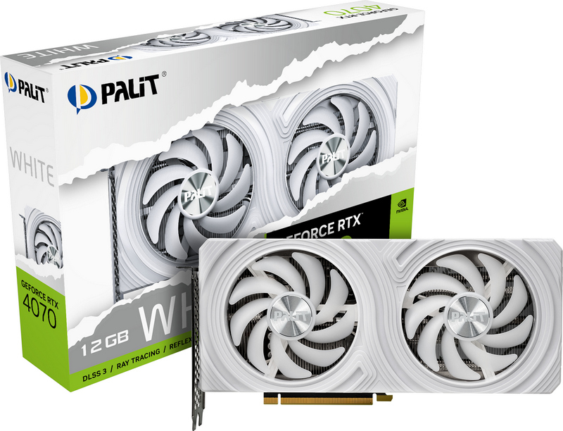 The new white GeForce RTX 4070 and RTX 4060 Ti GPUs