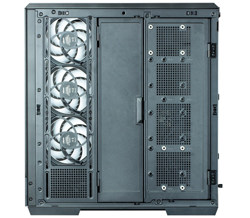The internal cable management of the case