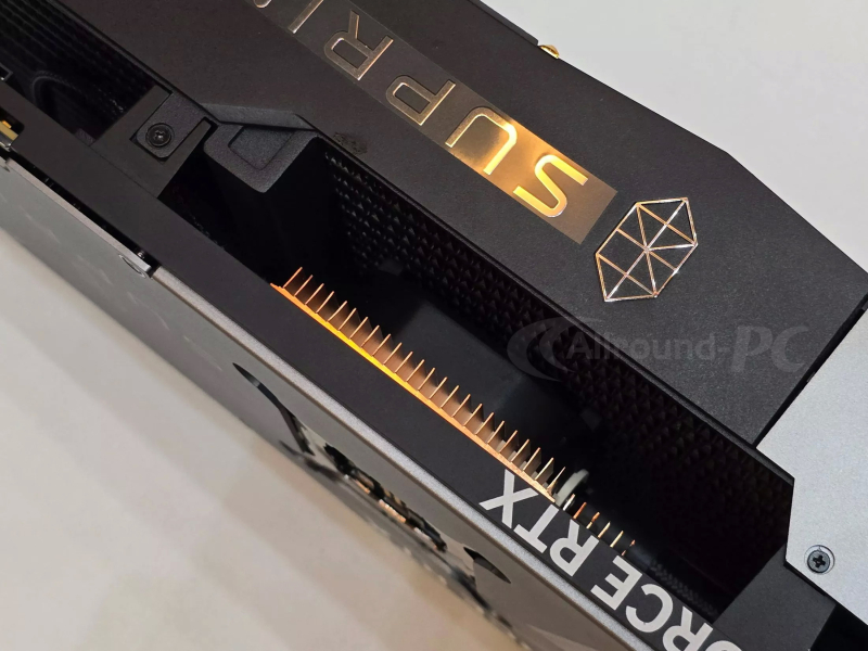 Up-close view of the GeForce RTX 4090 Suprim Fuzion