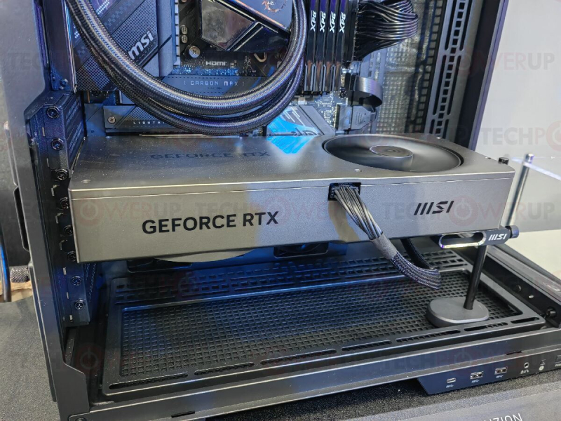 Close-up of the GeForce RTX 4080 Super Expert Fuzion