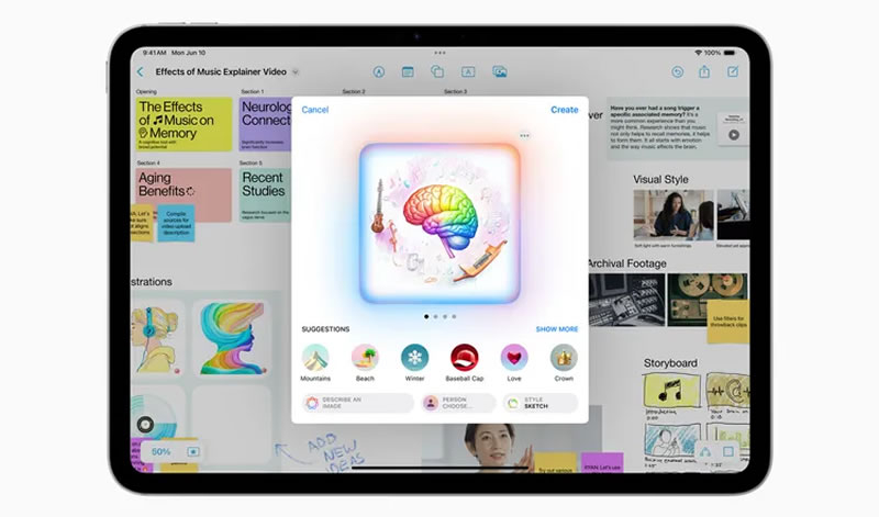Image source: Apple demonstrating features of iPadOS 18