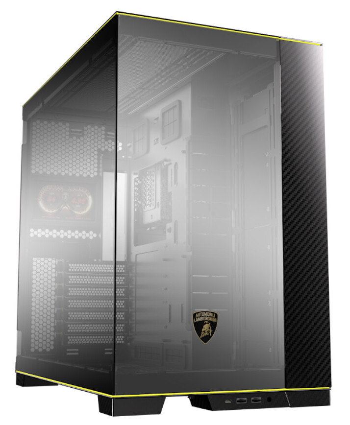 Frontal view of the case